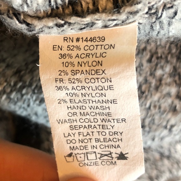 Onzie Varsity Sweater M/L Light Grey - Picture 10 of 10